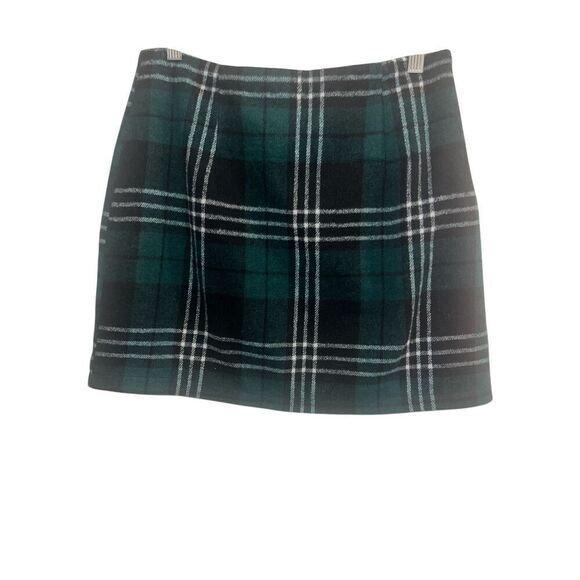 ✨Womens Wool Plaid Mini Skirt High Waisted Bodycon Pencil Sz S Skirt✨ - Picture 6 of 9